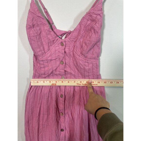 Free People Endless Summer Bon Bon Bon Midi Dress Size Small Pink Boho Long - Picture 7 of 10